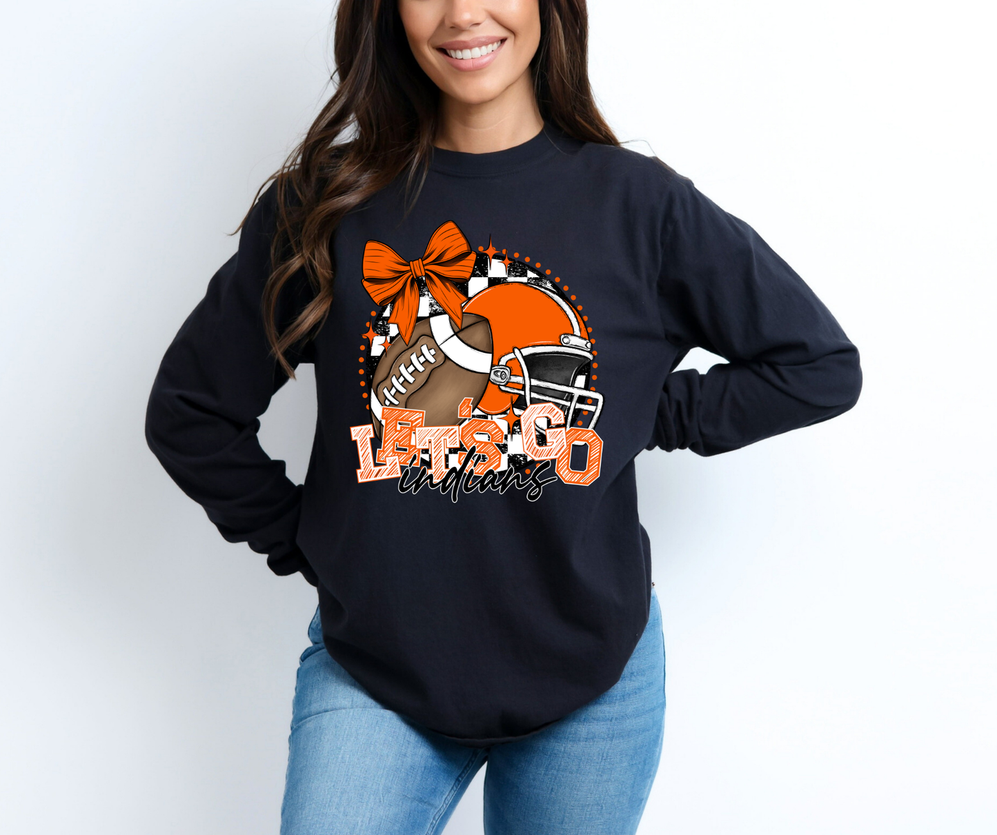 LET'S GO INDIANS ADULT UNISEX TOP