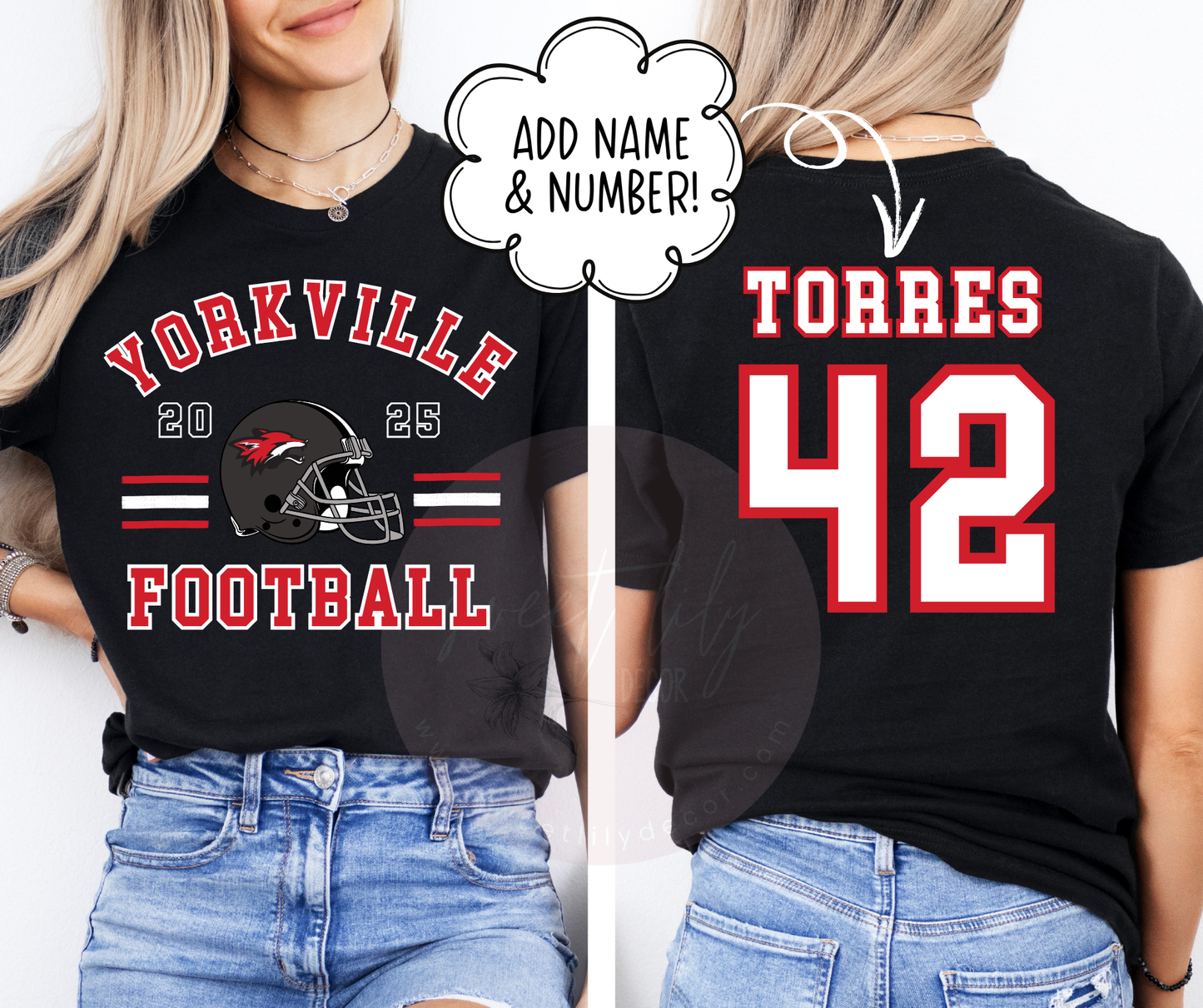 YORKVILLE FOOTBALL 2025 ADULT UNISEX TOP