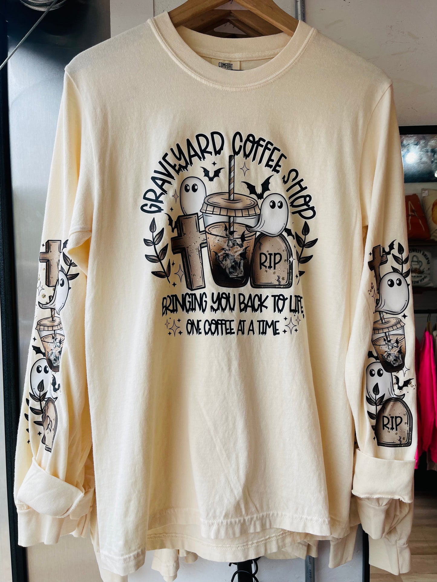 Graveyard Coffee Unisex Long Sleeve T-shirt