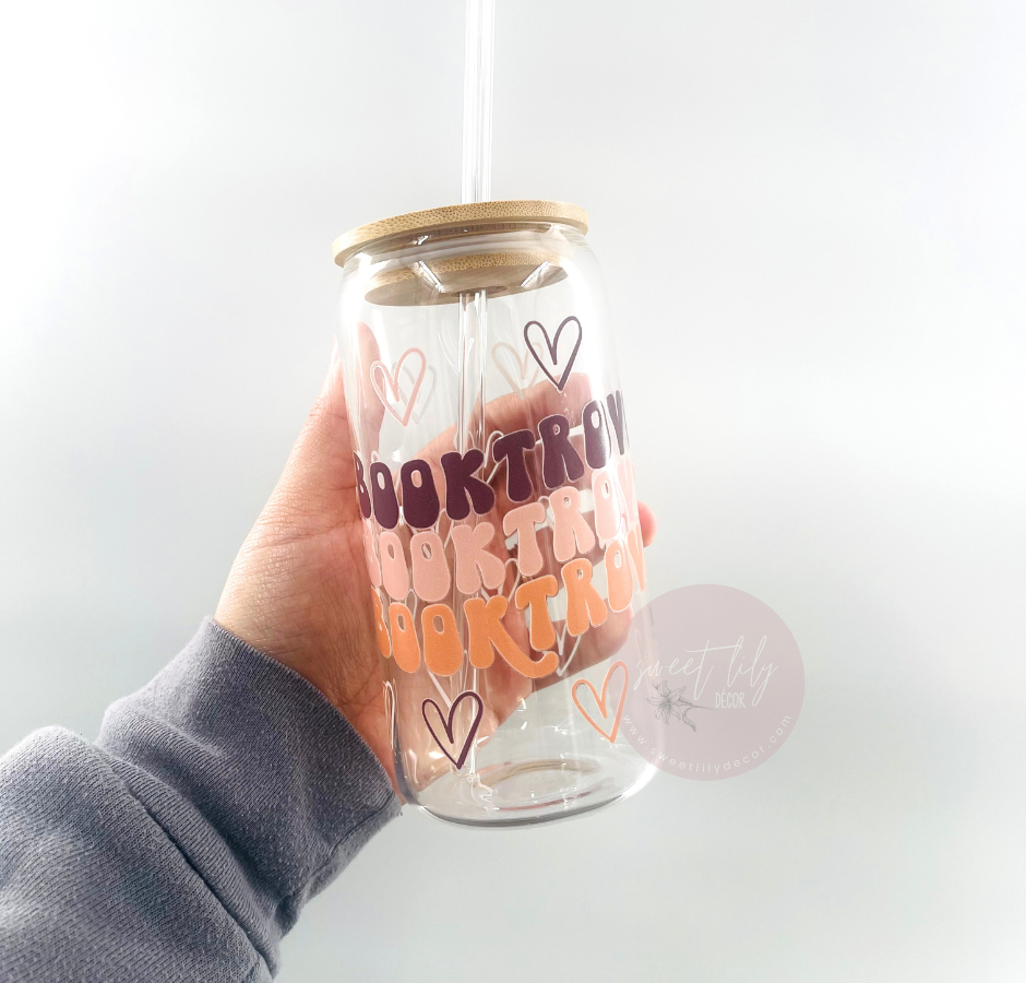Booktrovert 16 oz. Glass Can