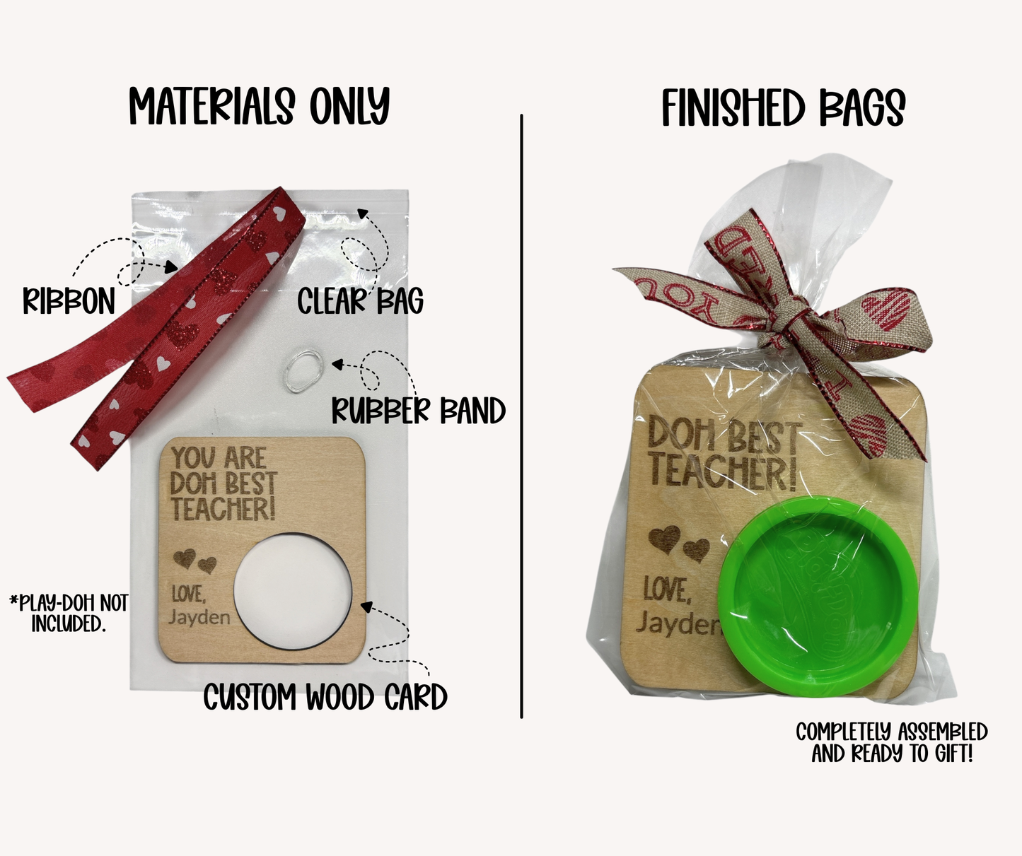 Play-Doh Valentine Bags