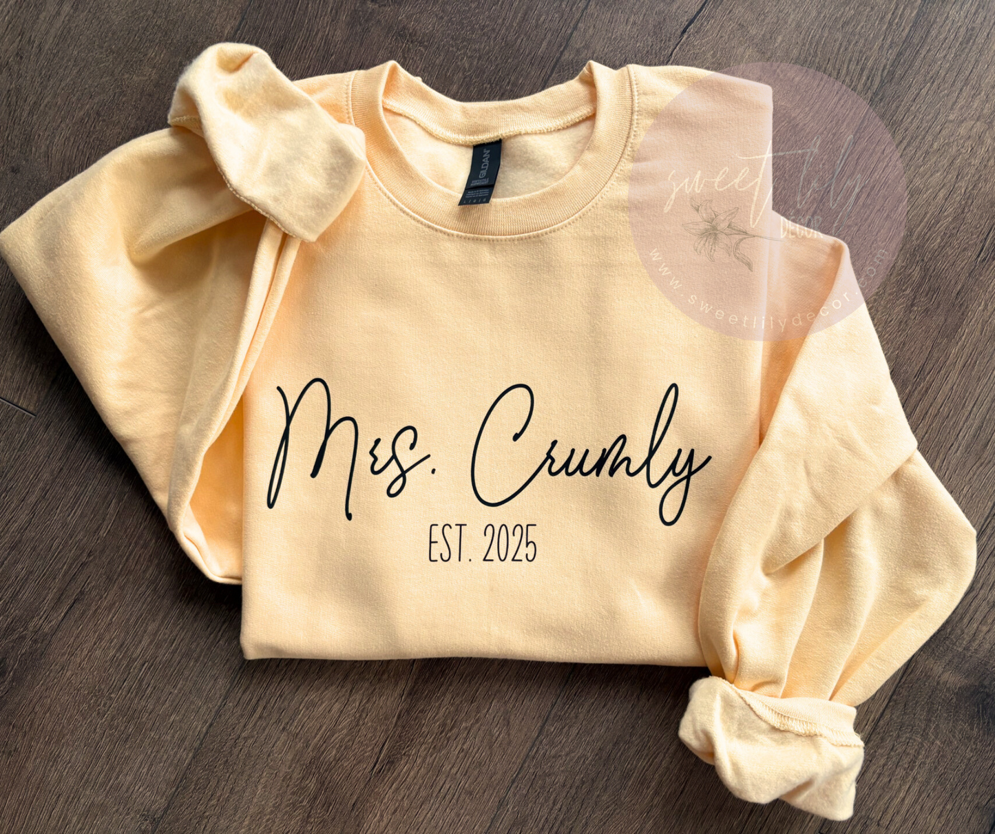 Custom Mrs. Last Name Unisex Crew