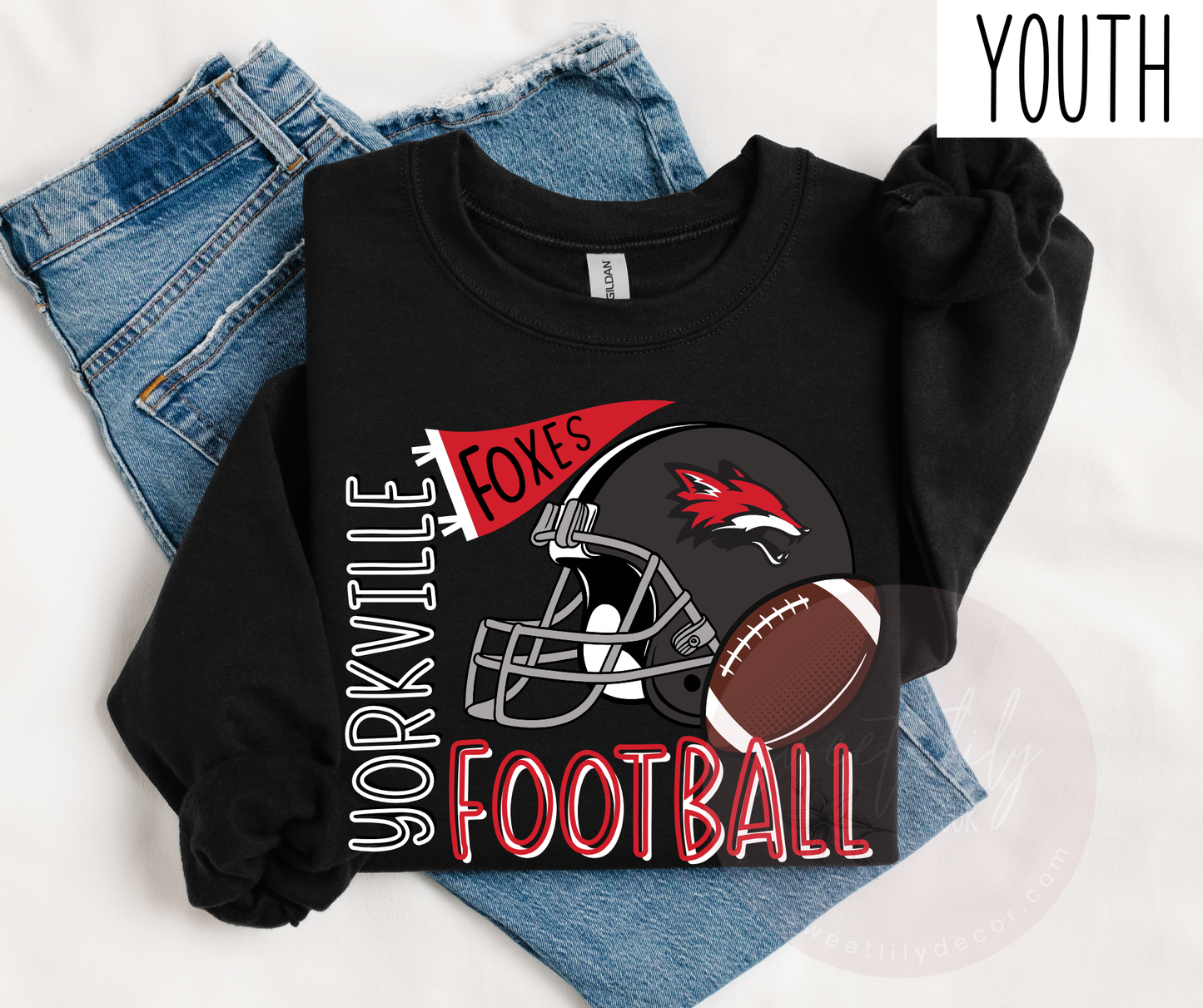 YORKVILLE FOOTBALL UNISEX YOUTH TOP