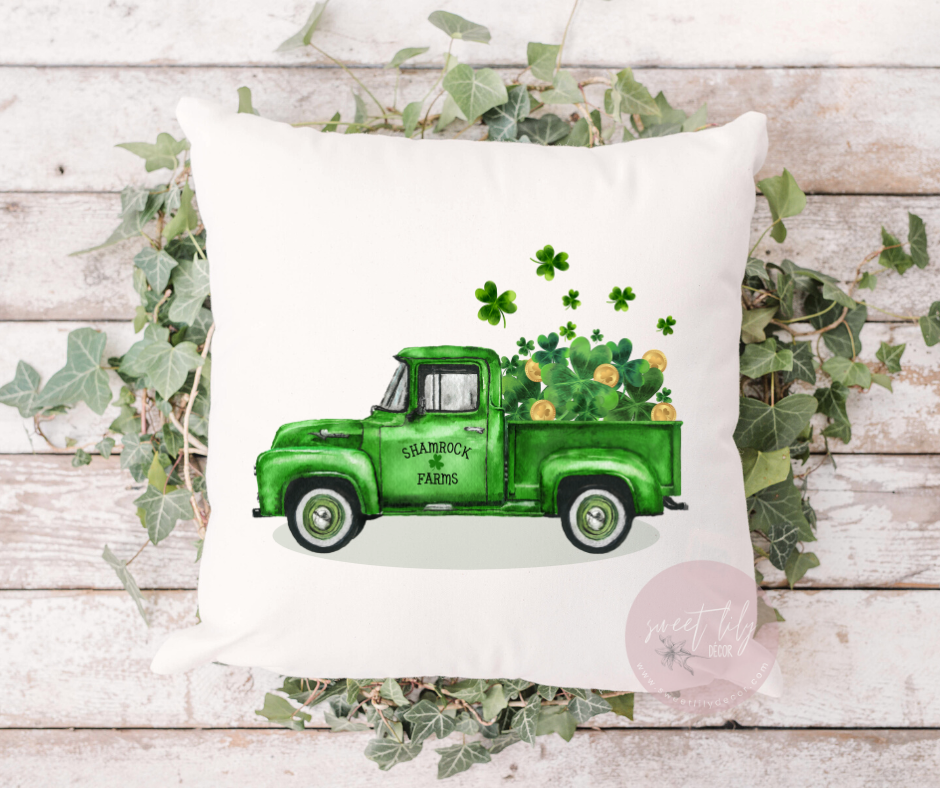 Shamrock Farms Throw Pillow