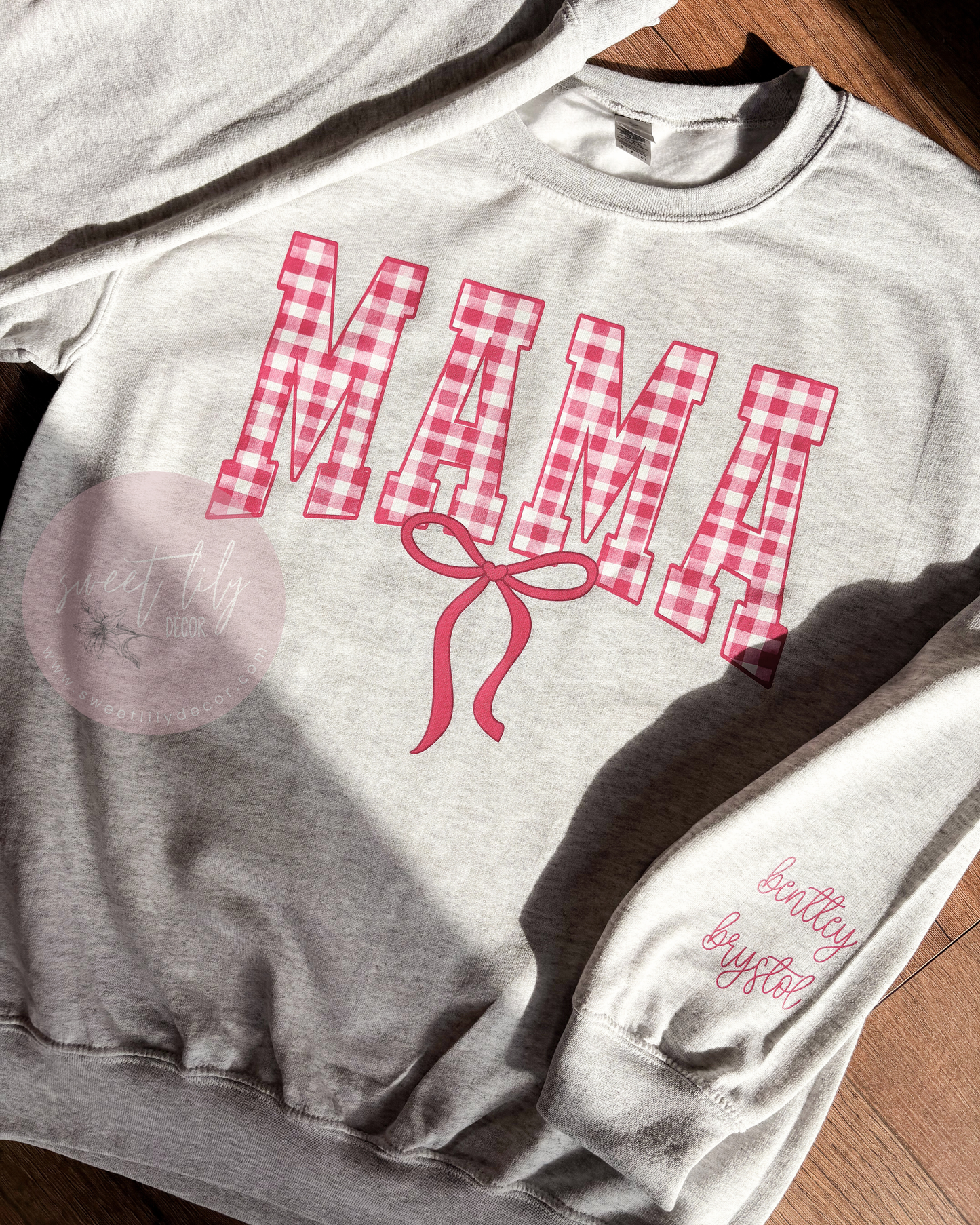 Pink Plaid Custom Unisex Crew