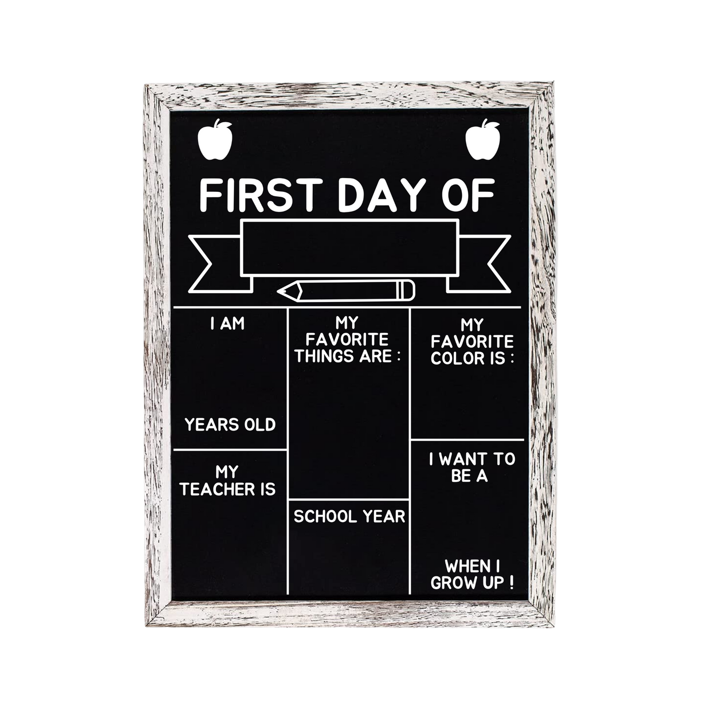 First Day of School Chalkboard Sign 12" x 16"