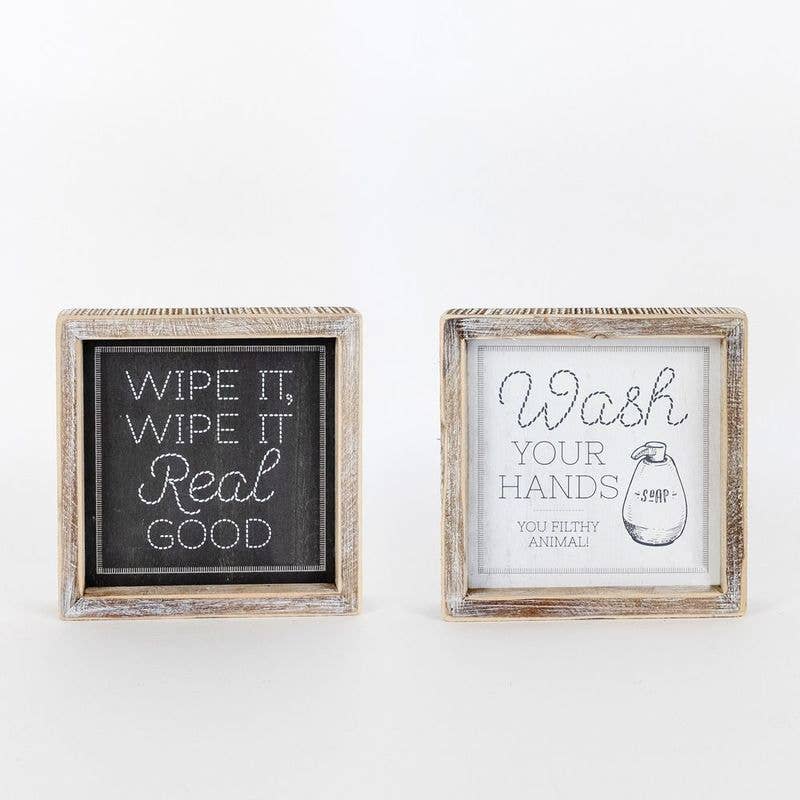 Wipe/Wash Rvs Sign