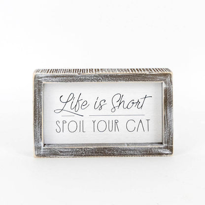 Reversible Spoil Your Cat/Dog Wood Sign