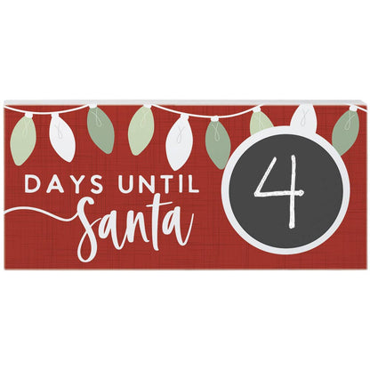 Days Until Santa Chalk Sign