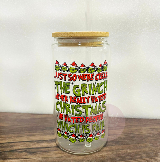 G Hated People 16 oz. Glass Can