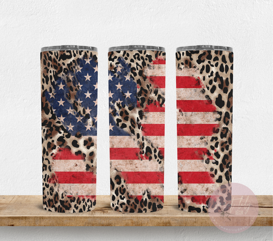 American Leopard 20 oz. Skinny Tumbler