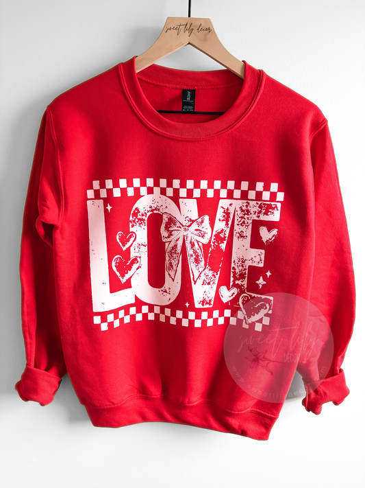Checkered Love Unisex Crew