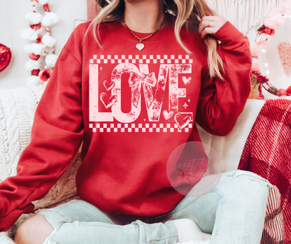 Checkered Love Unisex Crew