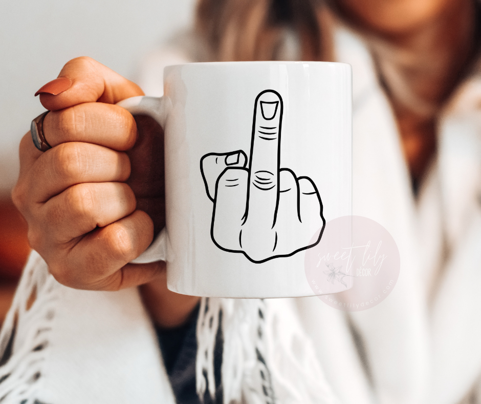 Middle Finger Ceramic Mug