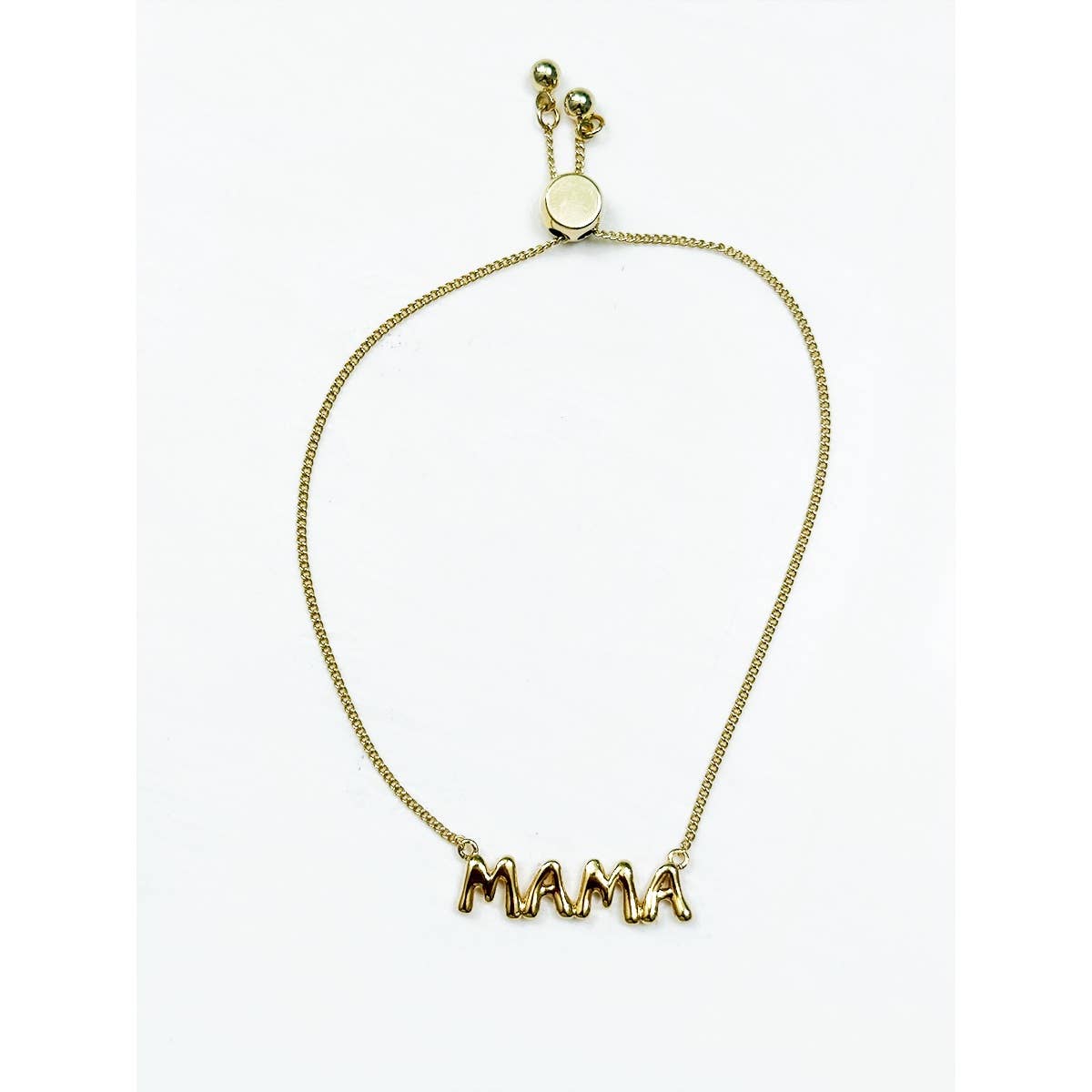 Gold Dipped MAMA Adjustable Bubble Bracelet