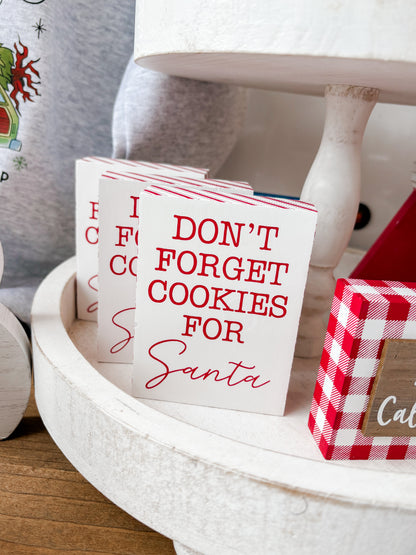 Cookies For Santa Block Sign
