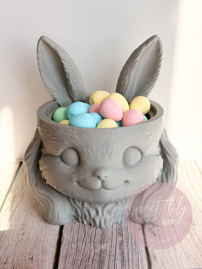 Large Textured Bunny Pot