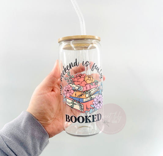 Fully Booked 16 oz. Glass Can