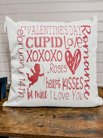 Scattered Valentine Throw Pillow