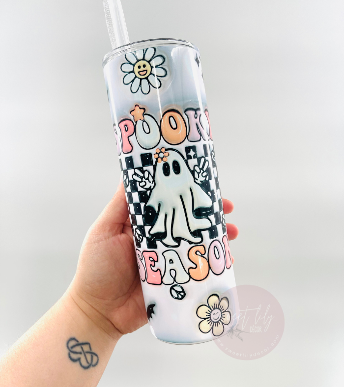 Inflated Spooky Season 20 oz. Skinny Tumbler