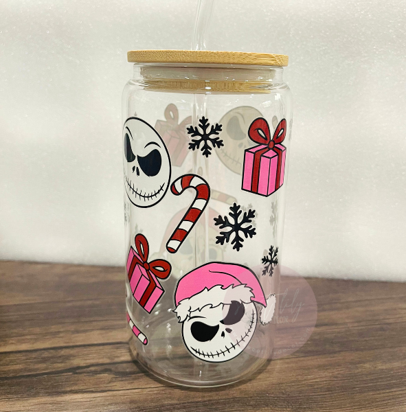 Pink Jack 16 oz. Glass Can