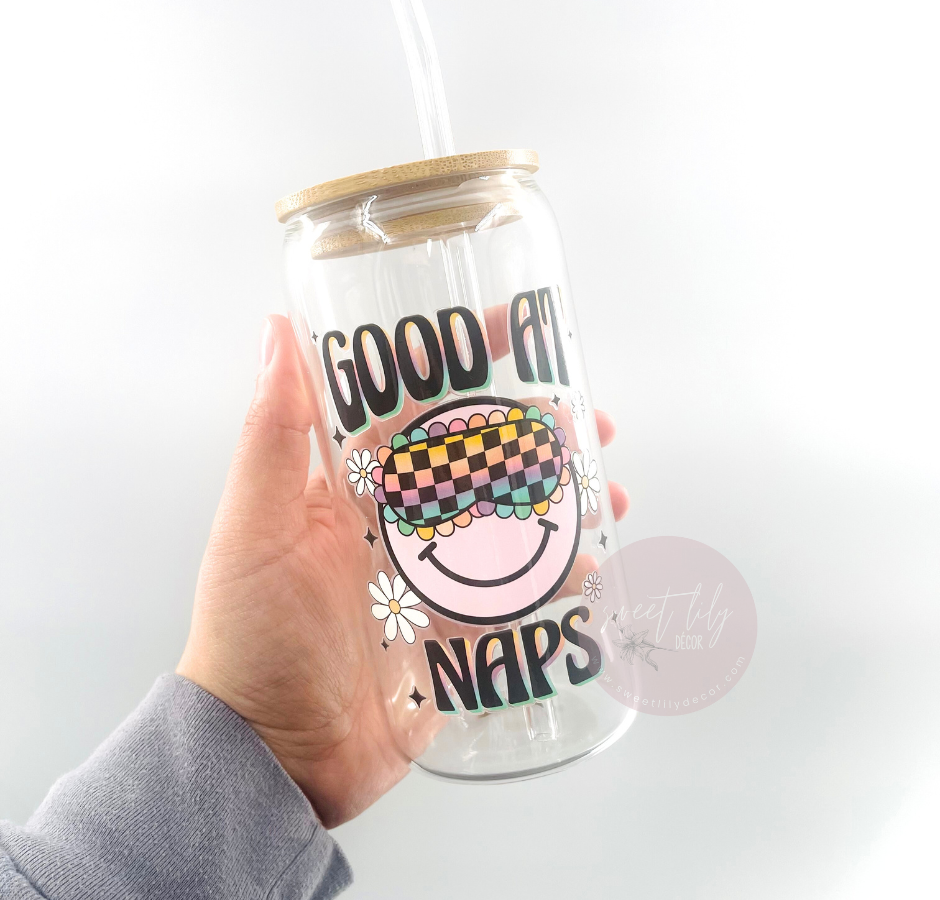 Good At Naps 16 oz. Glass Can