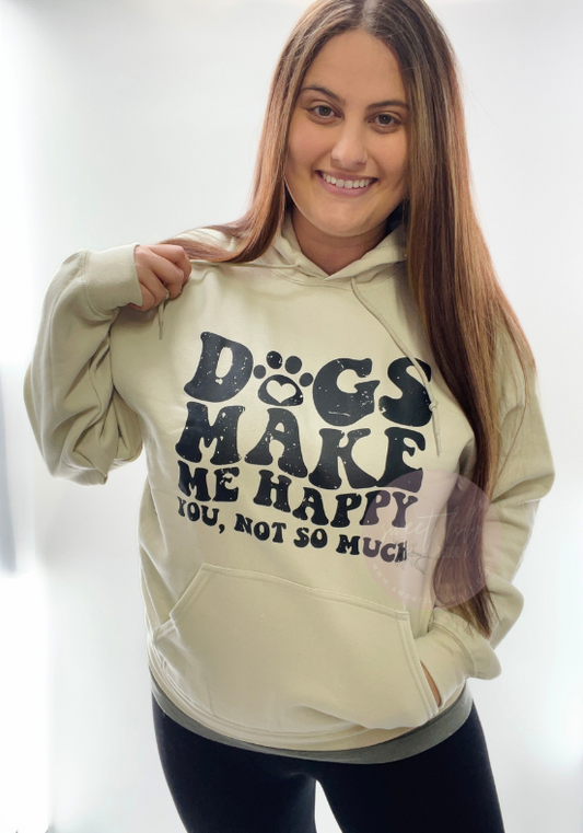 Dogs Make Me Happy Unisex Hoodie