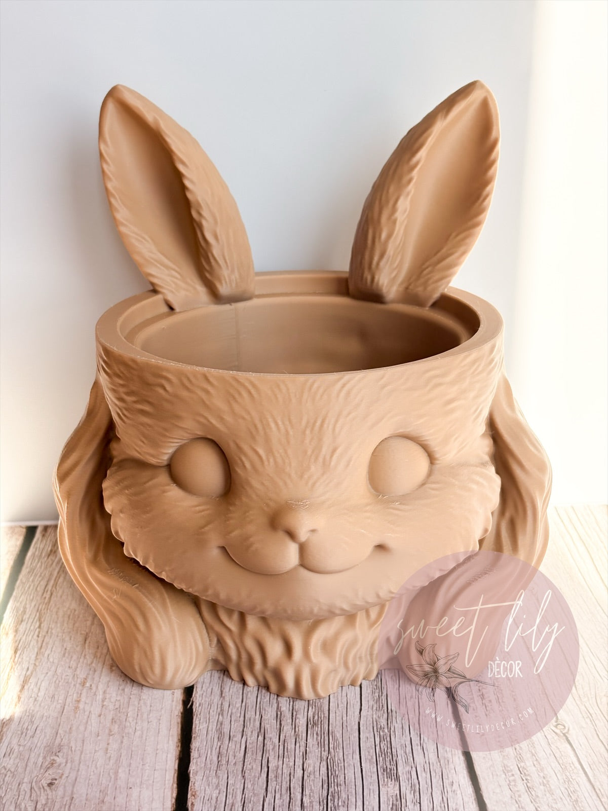 Large Textured Bunny Pot