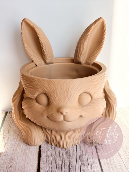 Large Textured Bunny Pot
