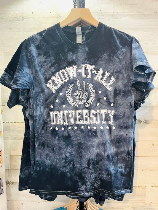 Know It All University Tie Dye Unisex T-shirt