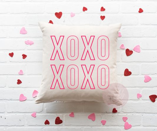 XOXO Valentine Throw Pillow