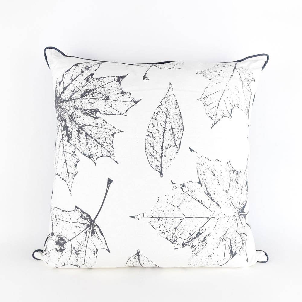 Web/Leaves Throw Pillow