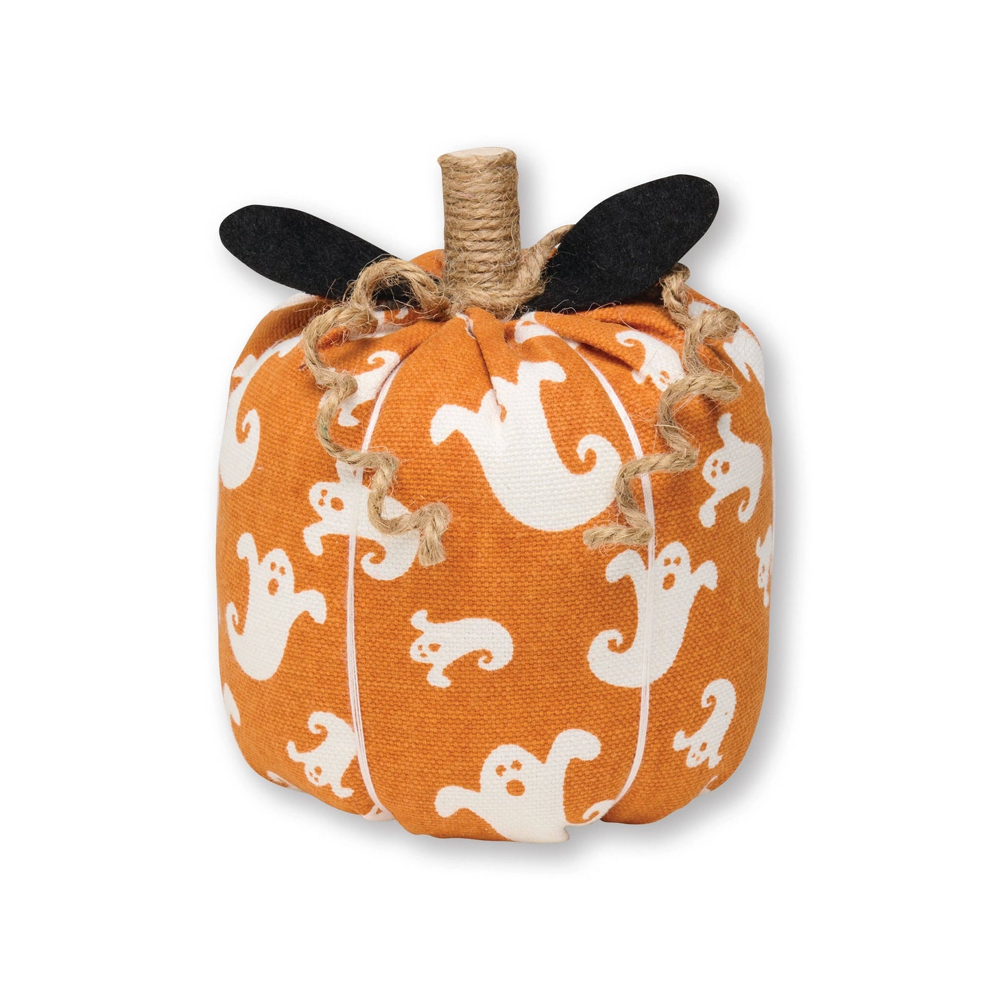 Med. Orange Ghost Fabric Halloween Pumpkin