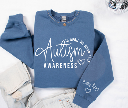 In April We Wear Blue Unisex Crew
