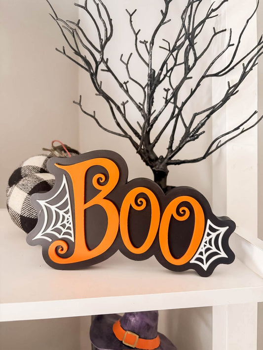 Black Boo Sign