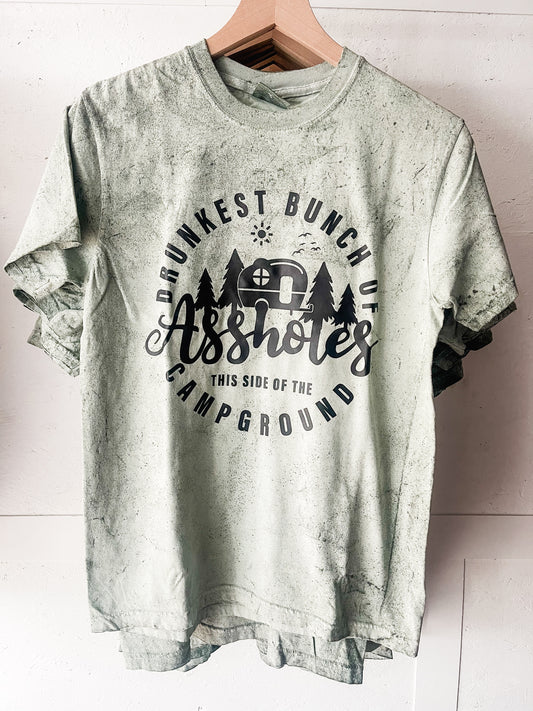 Drunkest Bunch Campground Tie Dye Unisex T-shirt