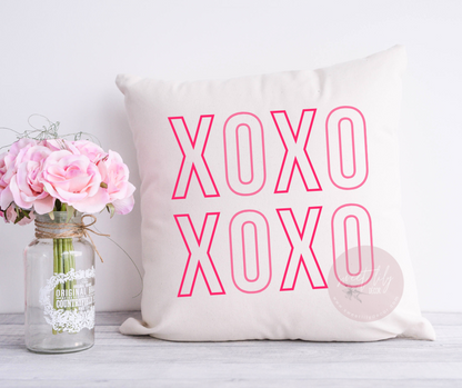 XOXO Valentine Throw Pillow