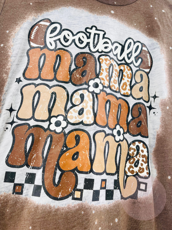 Football Mama Bleached Unisex T-Shirt