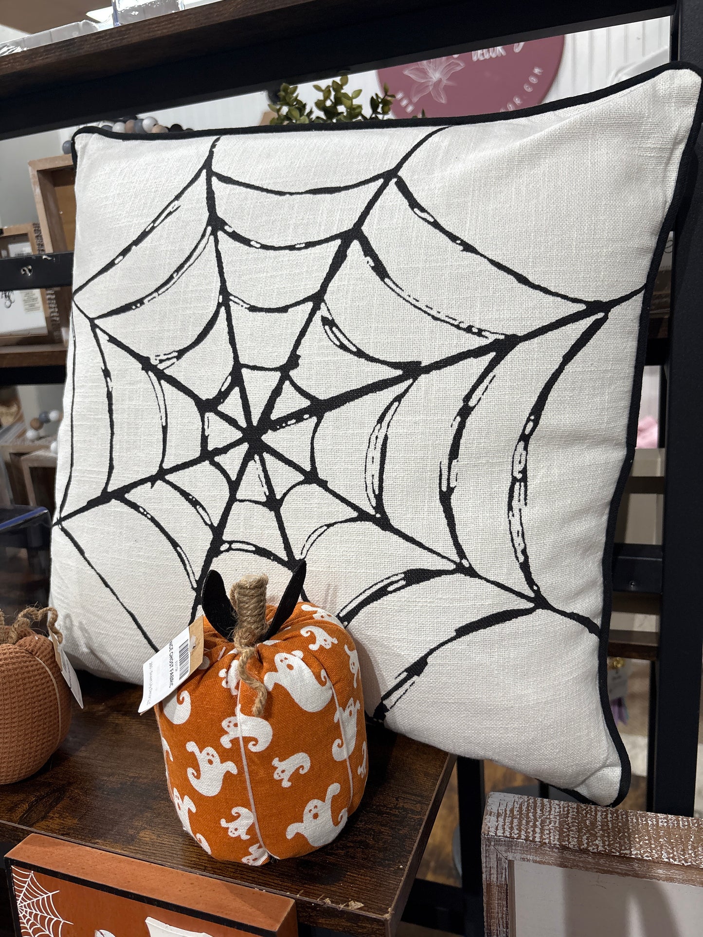 Spider Web Throw Pillow