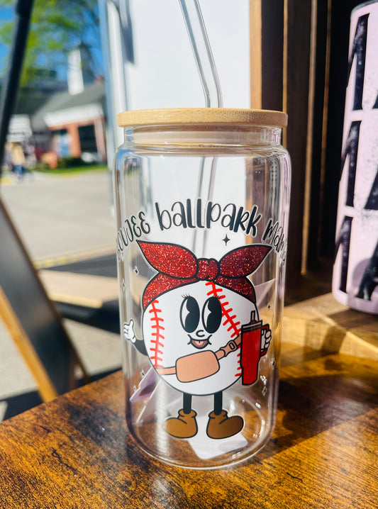 Ballpark Mama 16 oz. Glass Can