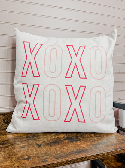 XOXO Valentine Throw Pillow