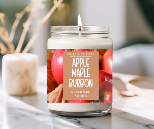 Apple Maple Bourbon 7 oz. Candle