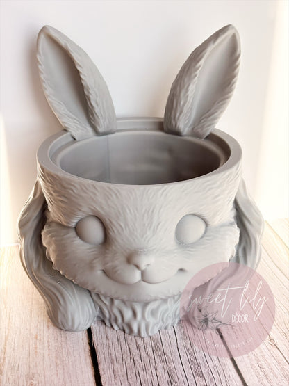 Large Textured Bunny Pot