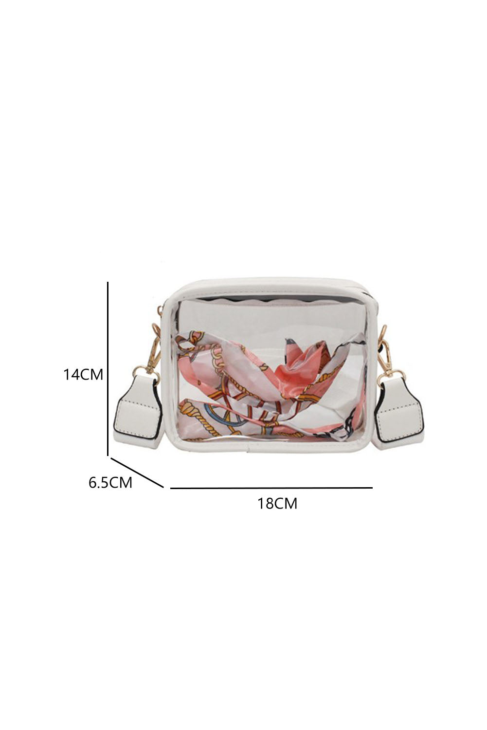 Clear PVC Leather Crossbody Bag