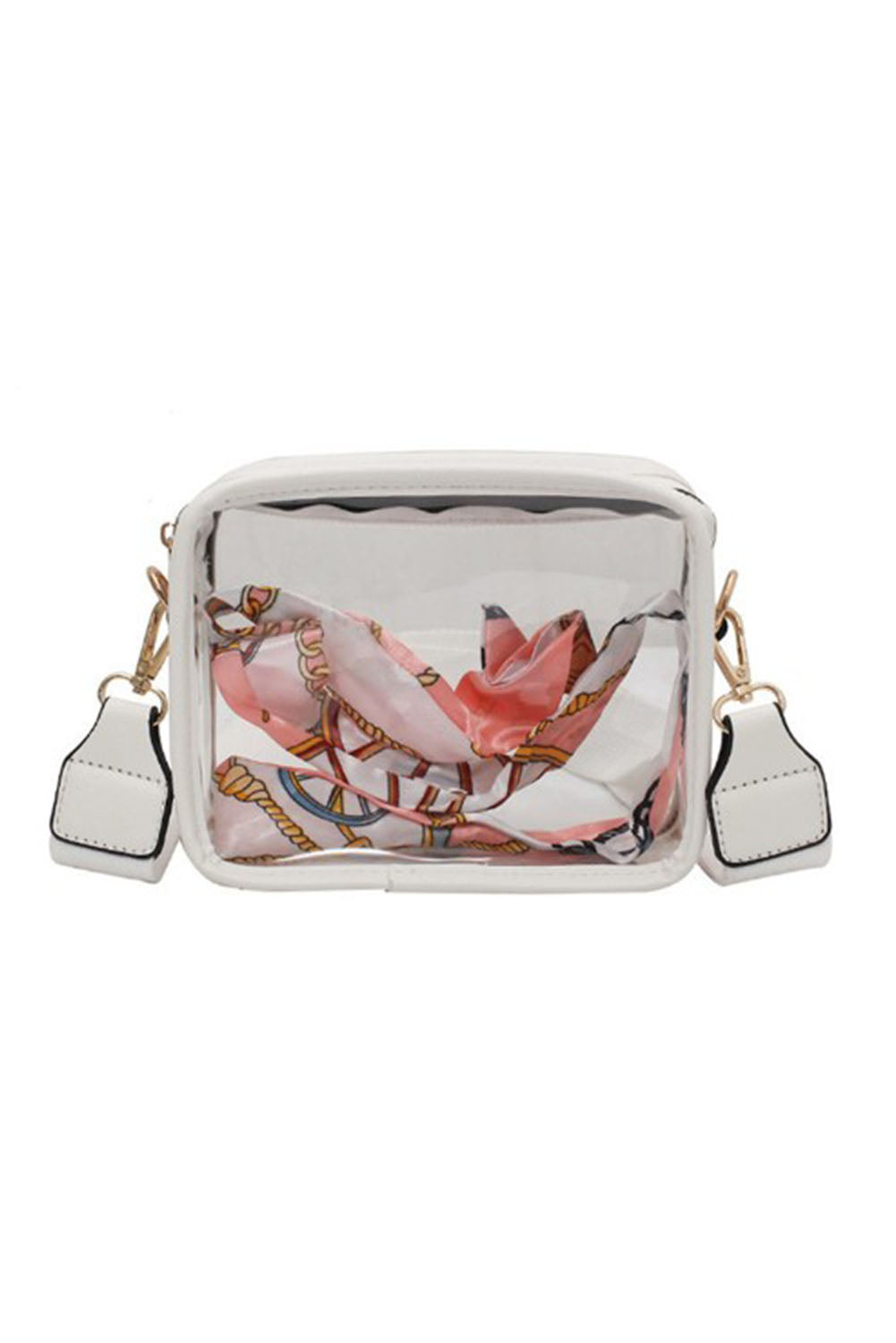 Clear PVC Leather Crossbody Bag