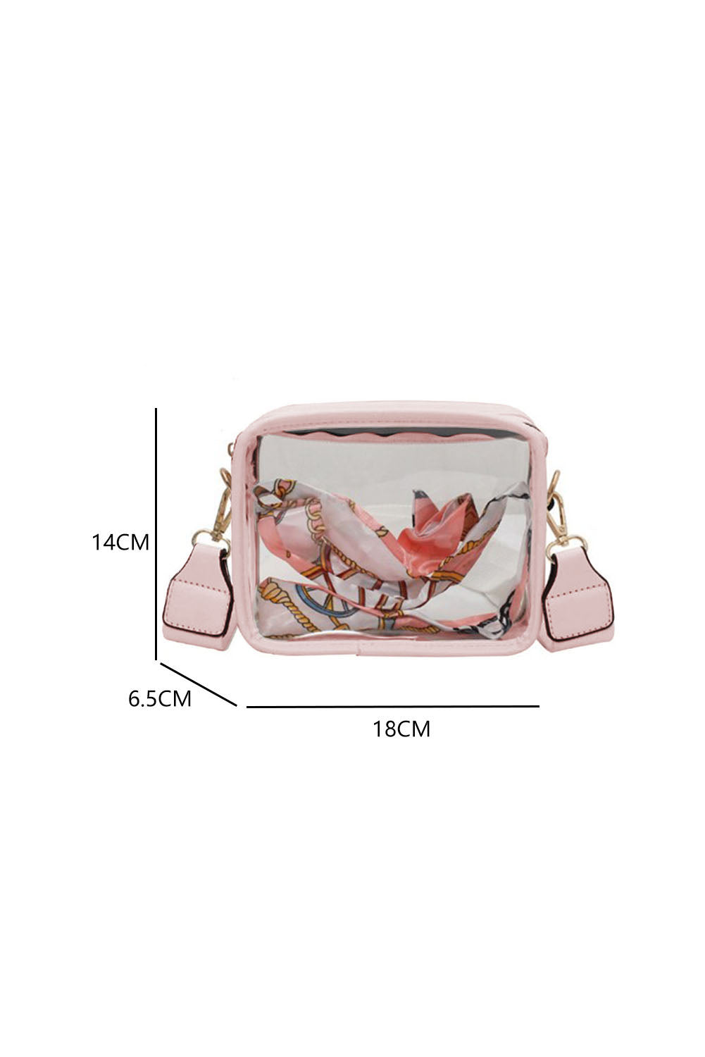 Clear PVC Leather Crossbody Bag