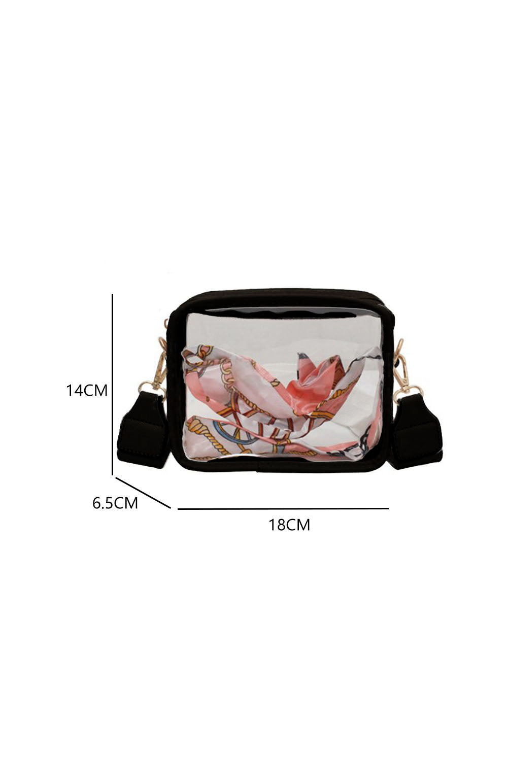 Clear PVC Leather Crossbody Bag