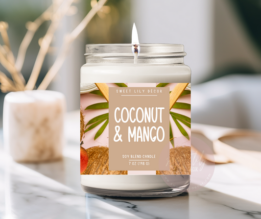 Coconut & Mango 7 oz. Candle