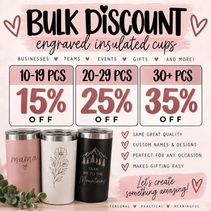 Custom Design Engraved Cup