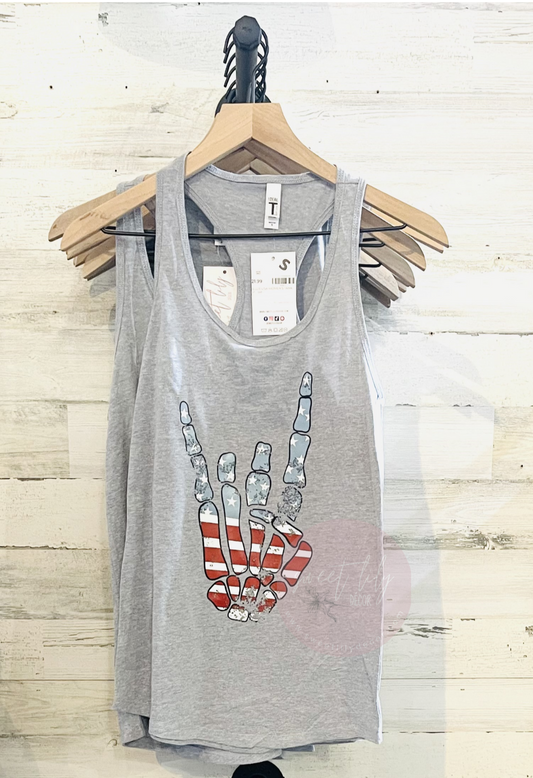 American Skellie Hand Women's Racerback Tank